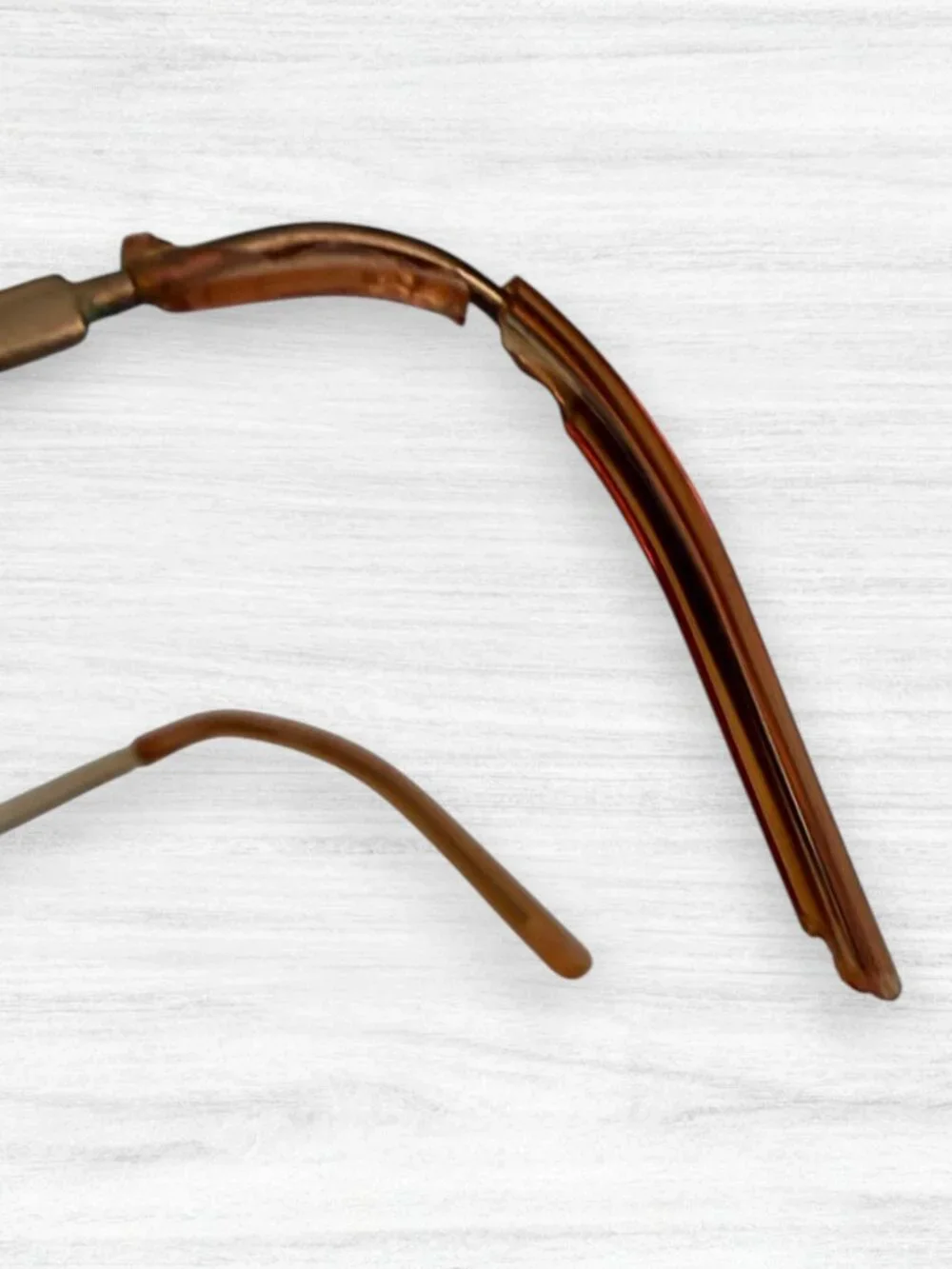 Ralph Lauren 972/S L6E Rimless Brown Gold Rectangle Eyeglasses Frames Y2K